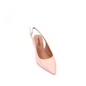 Mariano Paoletti 211a Beige Leather Slingbacks Heels Pointy Pumps